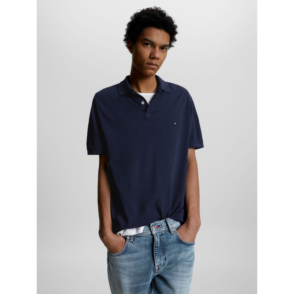 TOMMY HILFIGER - Polo Azul Shawn Mendes De Corte Regular Tommy Hilfiger