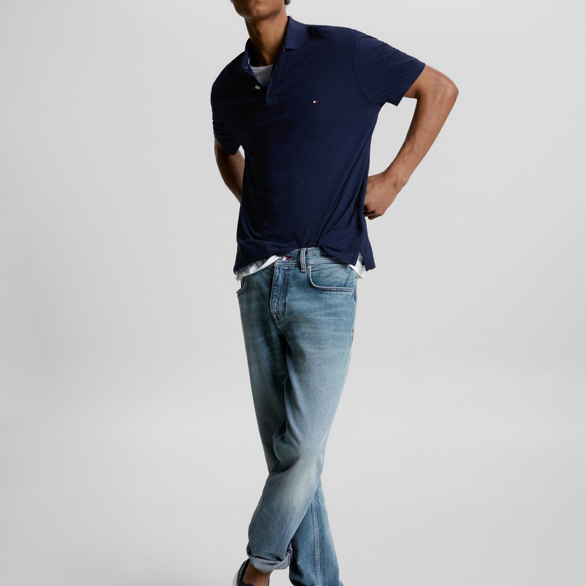 TOMMY HILFIGER - Polo Azul Shawn Mendes De Corte Regular Tommy Hilfiger