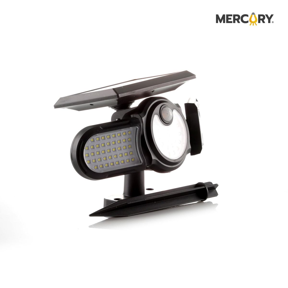 MERCURY - APLIQUE PARED SOLAR LED 25W 6500K M2-NEGRO 112L IP44 CON SENSOR