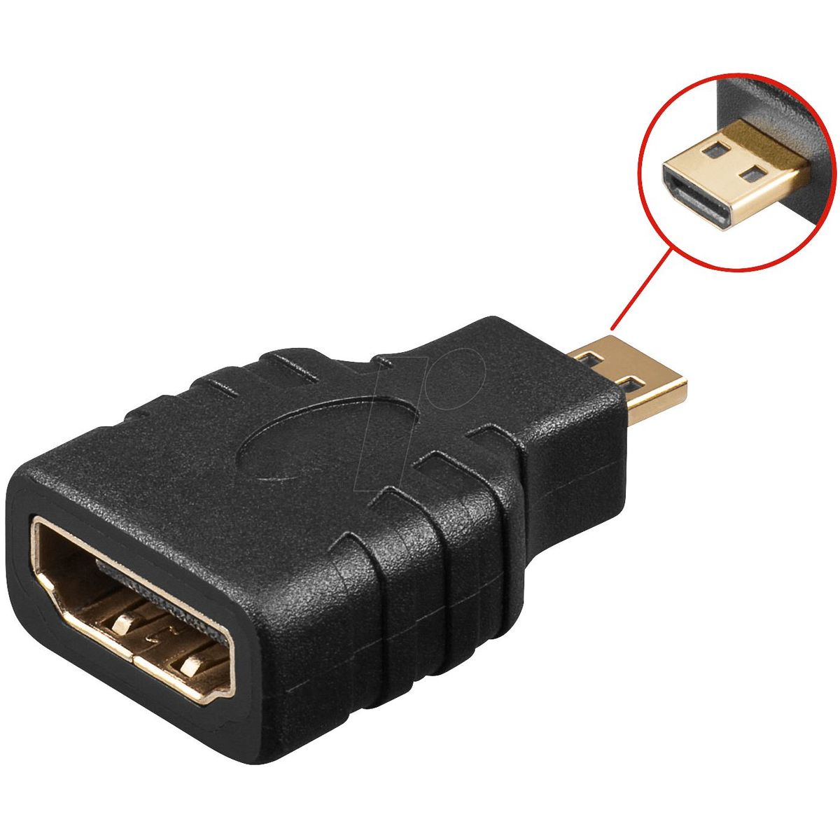 OEM - Adaptador Hdmi Micro Hdmi Macho A Hdmi Hembra
