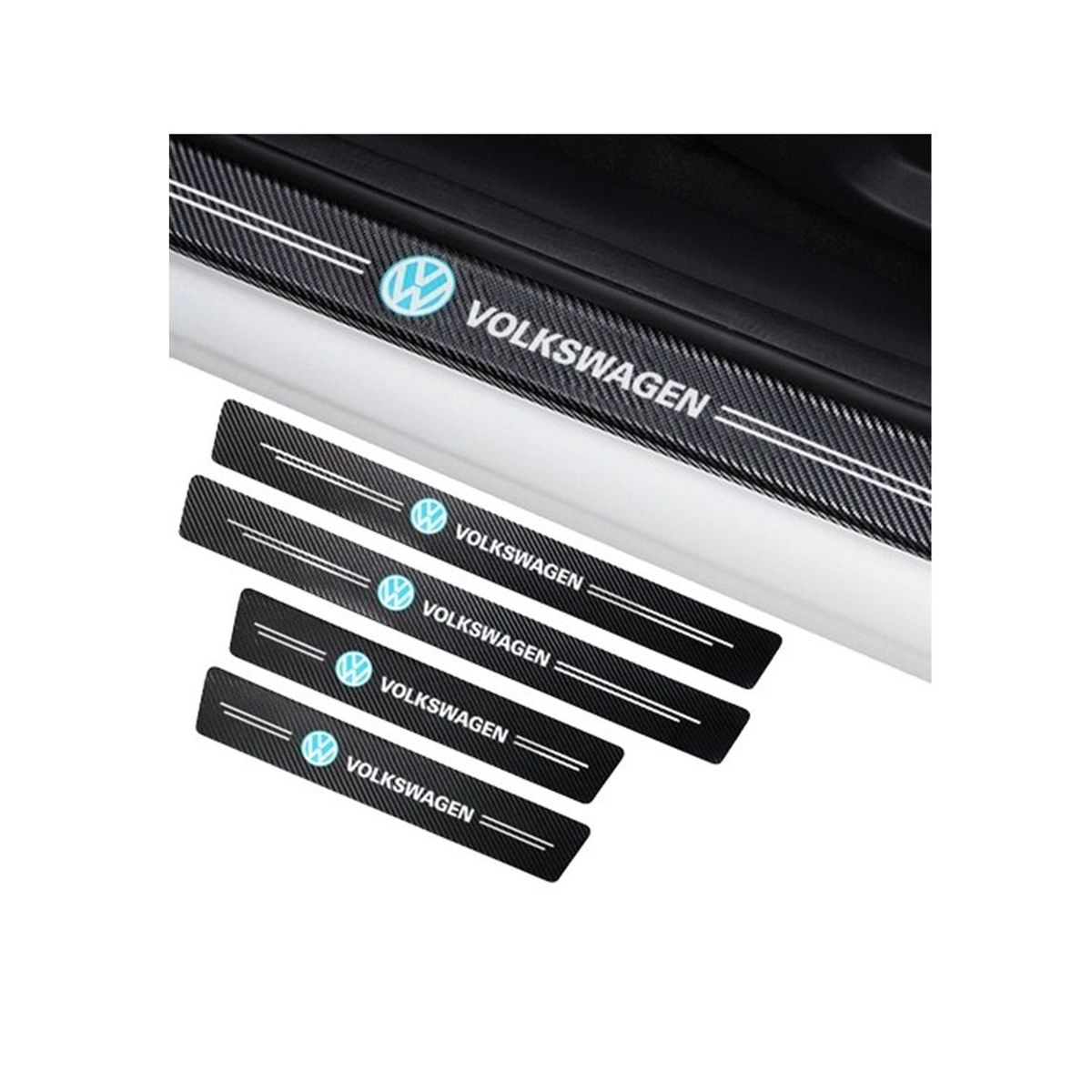 GENERICO - accesorios volkswagen tcross golf sticker protector puertas
