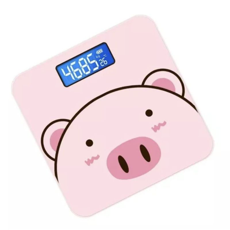 GENERICO - Pesa bascula digital recargable cerdito para niños 180 K