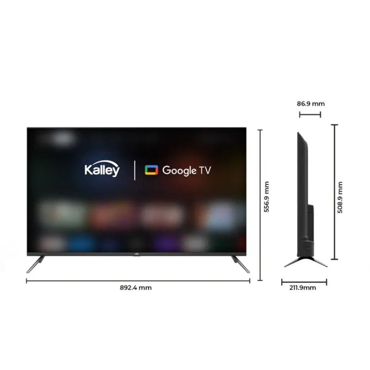 KALLEY - TV KALLEY 40" Pulgadas 102 cm K-GTV40 FHD LED Smart TV Google