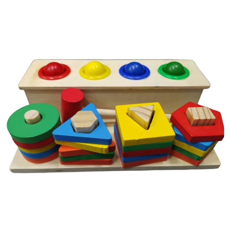 SWISSHOME DR HOFFMAN - JUEGO CAJA DE GOLPEO Y DE ENCAJAR APTO PARA NIÑOS +3 AÑOS