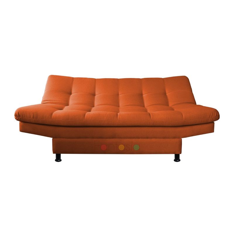 MUEBLES FANTASIA - Sofa Cama Click TELA NARANJA Muebles Fantasía