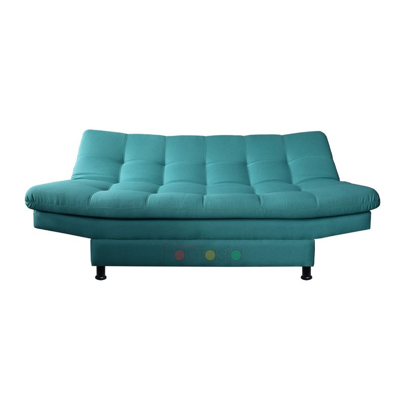 MUEBLES FANTASIA - Sofa Cama Click TELA TURQUESA Muebles Fantasía