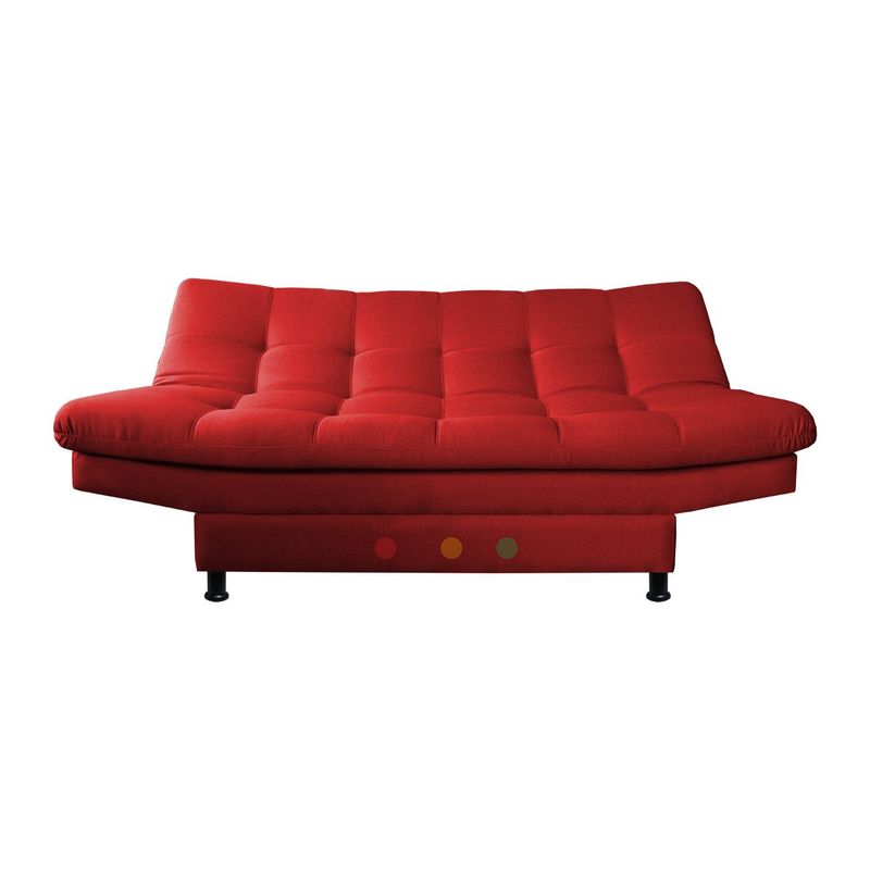 MUEBLES FANTASIA - Sofa Cama Click TELA ROJO Muebles Fantasía