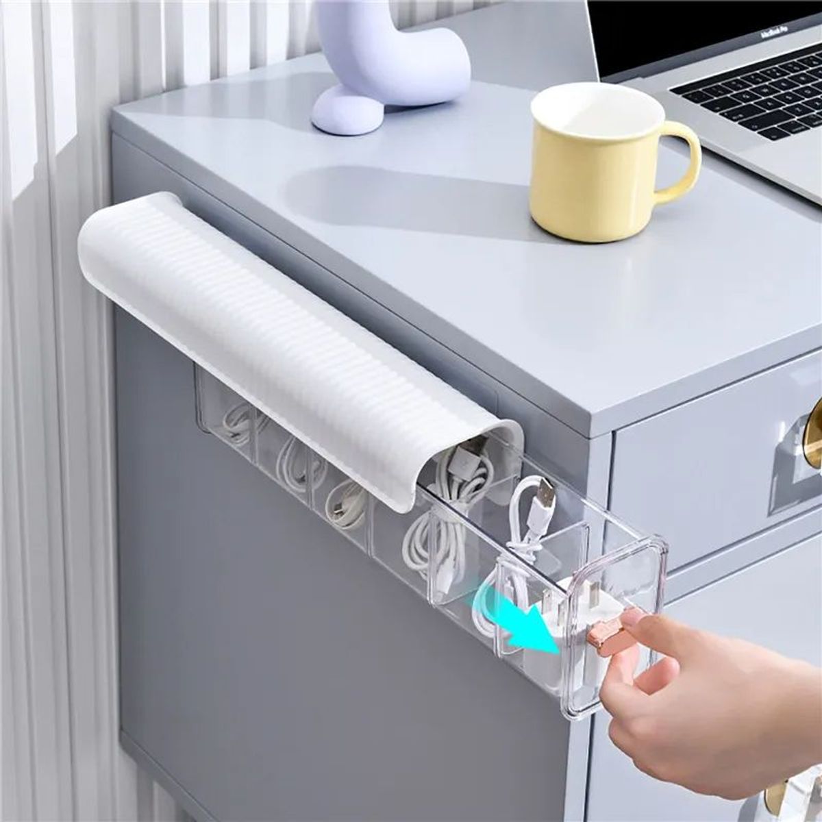 GENERICO - Organizador Acrílico Multifuncional Deslizable Blanco