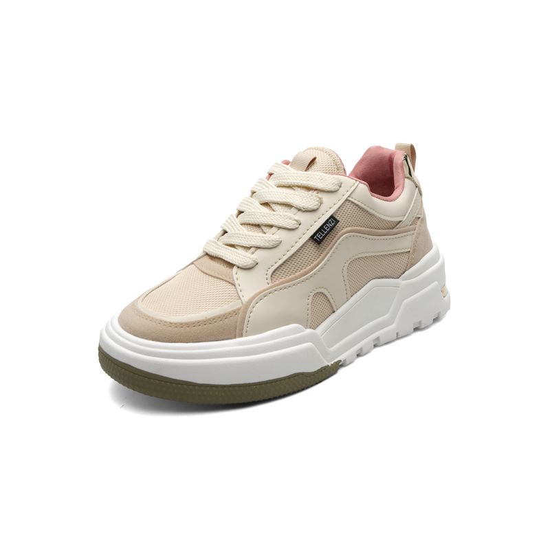 TELLENZI - Tenis Dama Beige-Verde Tellenzi 554
