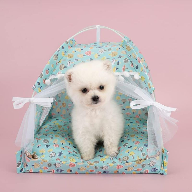 GENERICO - Cama Casa Camping Para Gato O Perro Talla M Verde