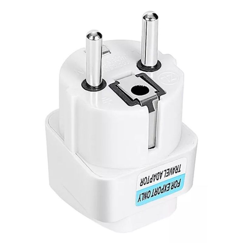 GENERICO - Adaptador Convertidor Enchufe Americano A Europeo Redondo X1