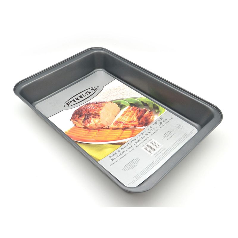 PRESS - Bandeja para Asar Asado Cocina 36,5x25x5 cm PRESS 77106 - Gris