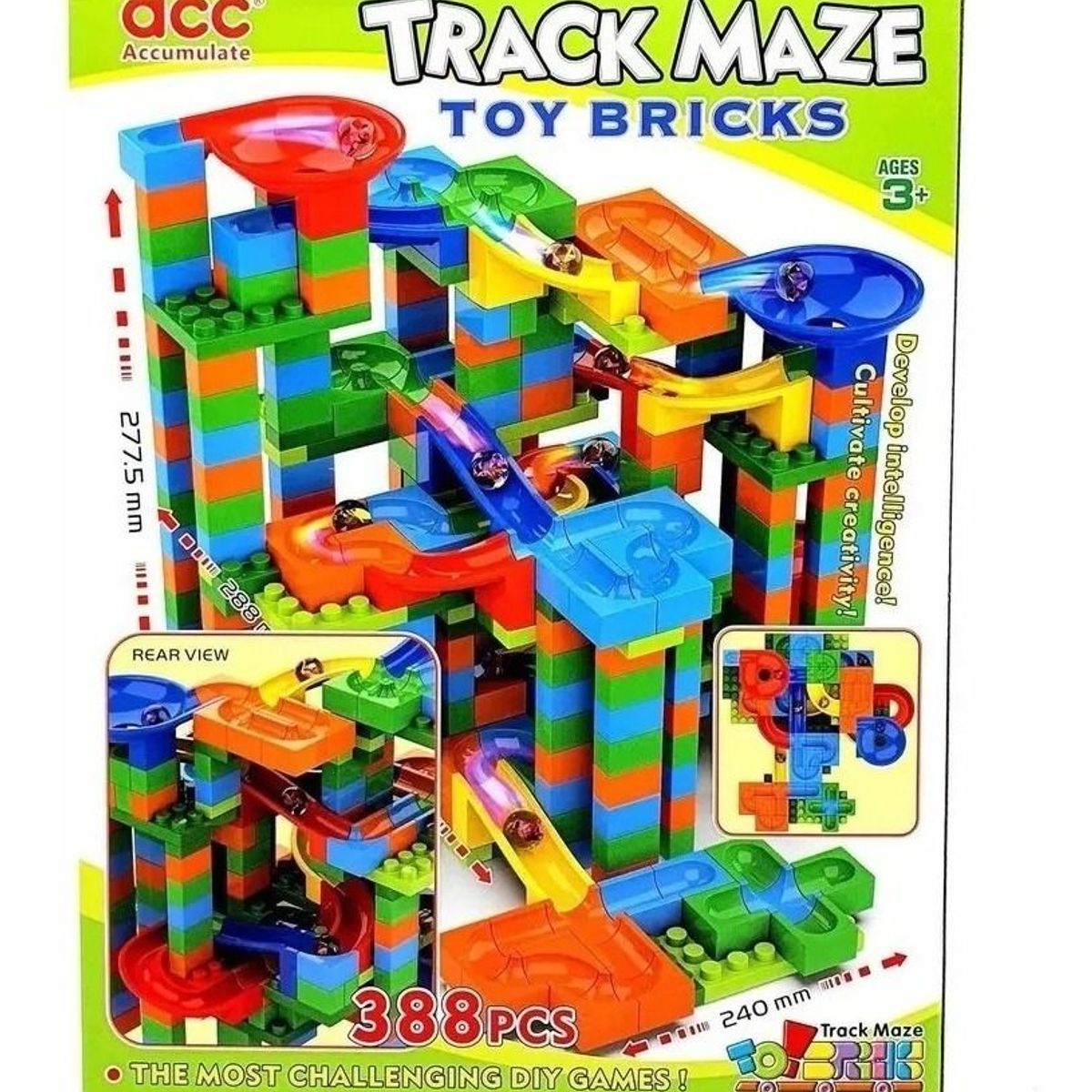 GENERICO - Armatodo Pista De Laberinto Piquis Canicas Track Maze 388 Pz