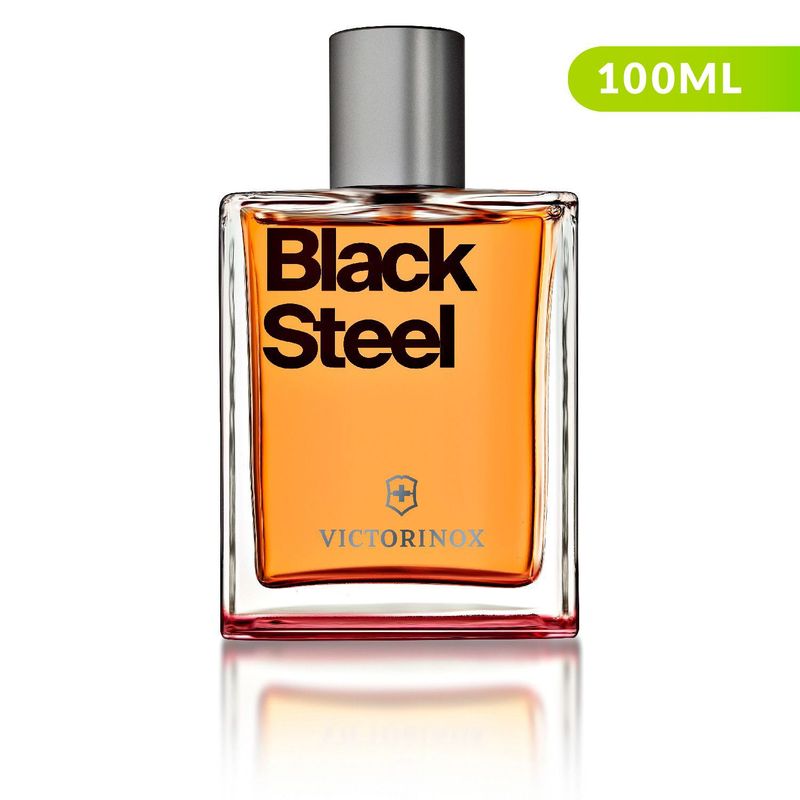 VICTORINOX - Perfume Victorinox Black Steel Hombre 100 ml EDT