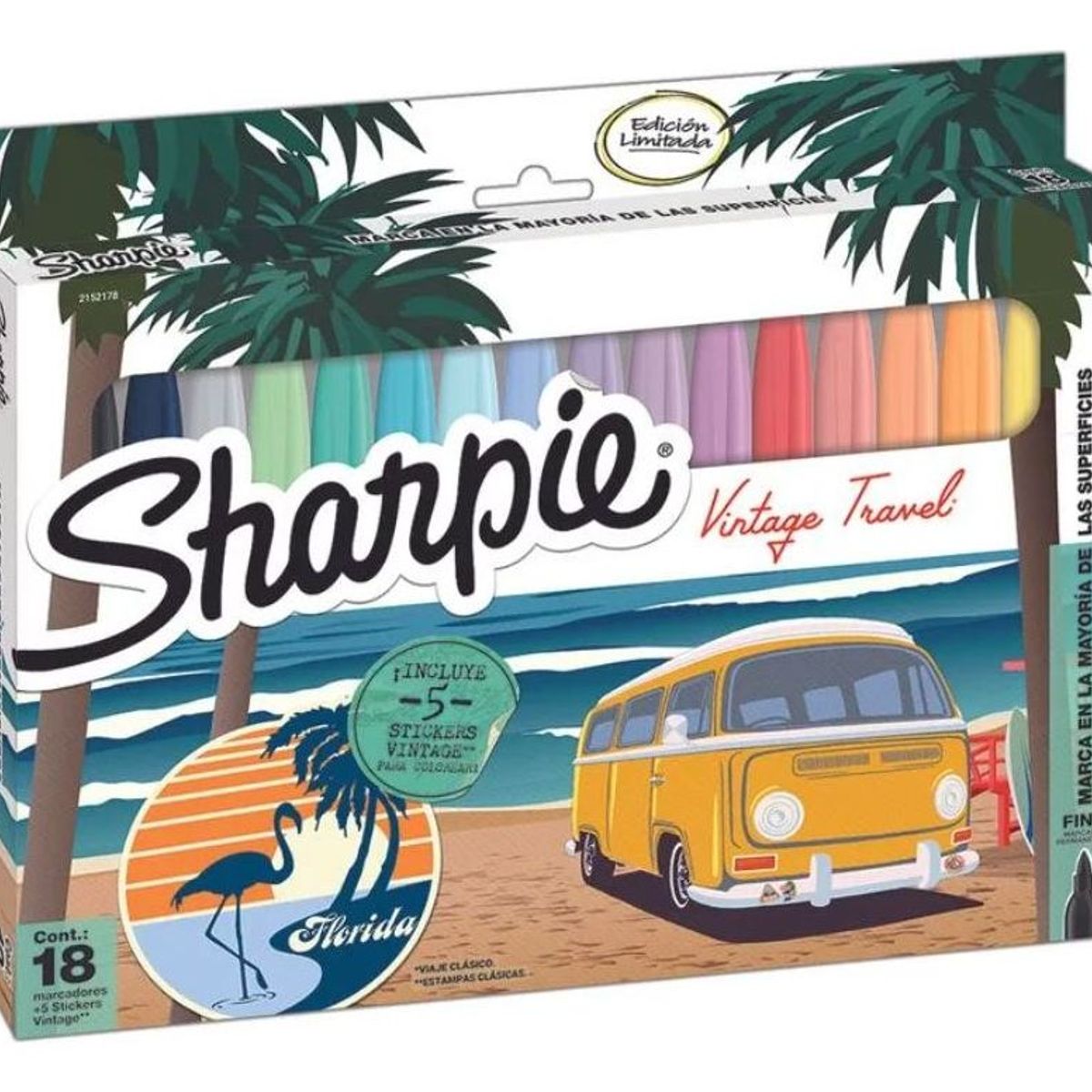 SHARPIE - Marcadores Punta Fina Sharpie Rueta Tierra x30 ed Limitada