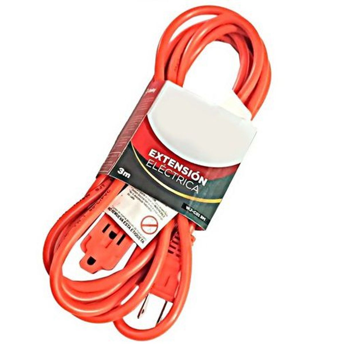 GENERICO - Extensión Eléctrica Encauchetada 3 Mt Uso Industrial Rudo