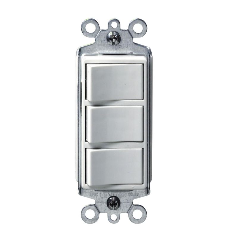 LEVITON - Interruptor Triple Leviton 1755-w Decora