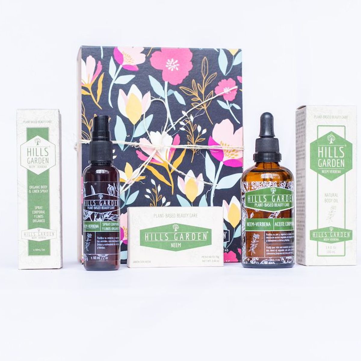 HILLS GARDEN - Kit Hills Garden Corporal - Jabón + Aceite + Spray - Neem - Verbena
