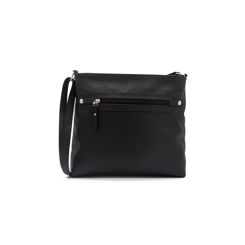 MACOLY - Bolso Manos Libres SO 1007 Cuero negro liso