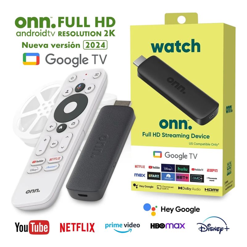 GENERICO - Onn Tv Watch Stick Full HD Google TV Streaming Wifi Configurado
