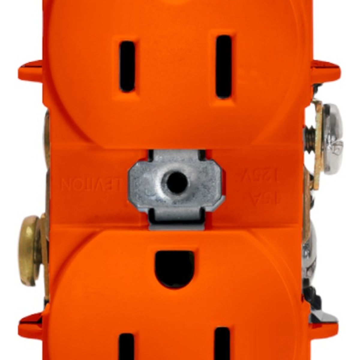 LEVITON - Toma Corriente Naranja Tierra Aislada Leviton 5262-0ig