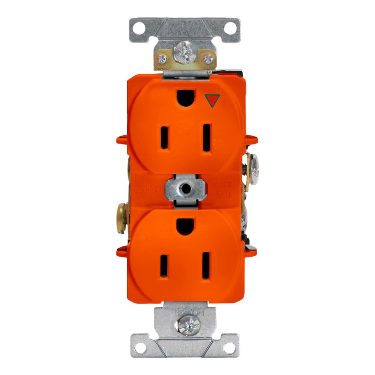 LEVITON - Toma Corriente Naranja Tierra Aislada Leviton 5262-0ig