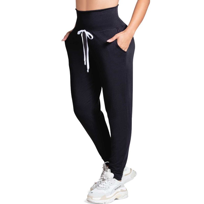 FORMAS INTIMAS - Pantalón Sudadera Mujer Negro FI 77393
