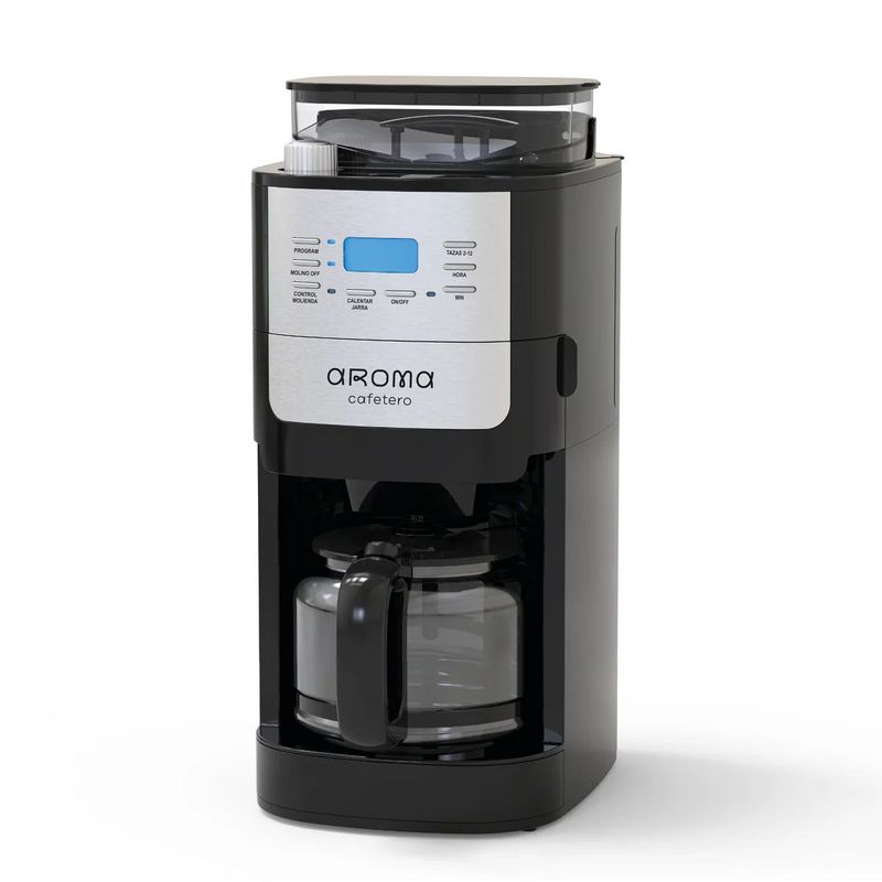 AROMA CAFETERO - Máquina de café tipo goteo con Molino Integrado Aroma Cafetero HB12T