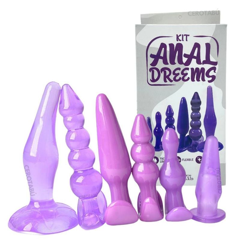 GENERICO - X6 Kit Plug Anal Premium Acostumbrador Consolador Silicona