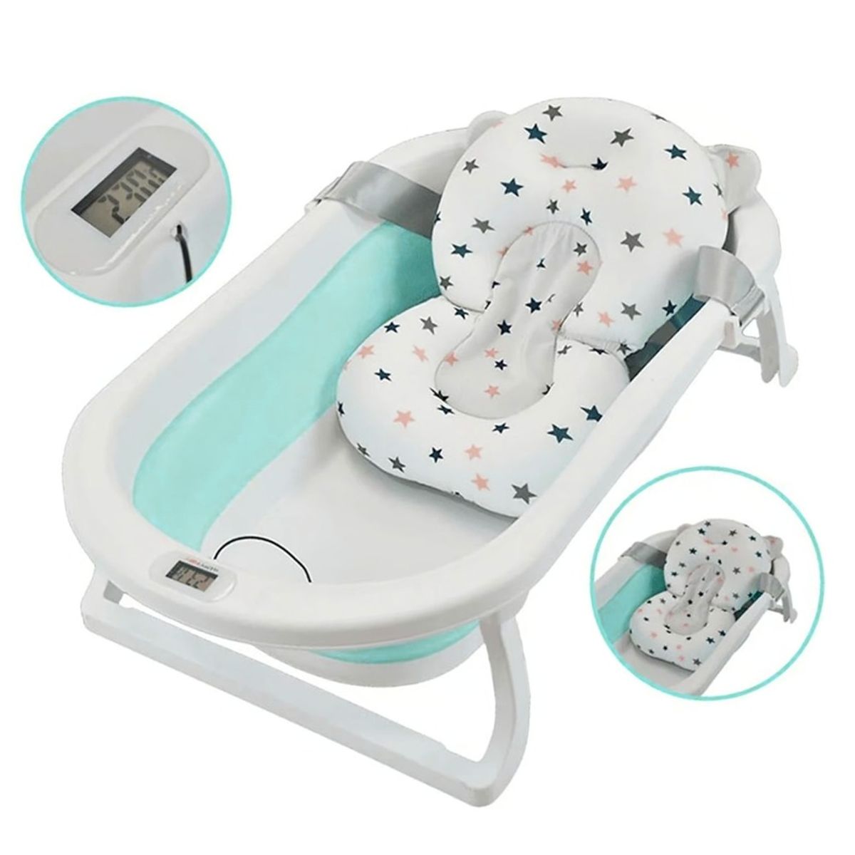 GENERICO - Bañera Plegable para bebé  AZUL