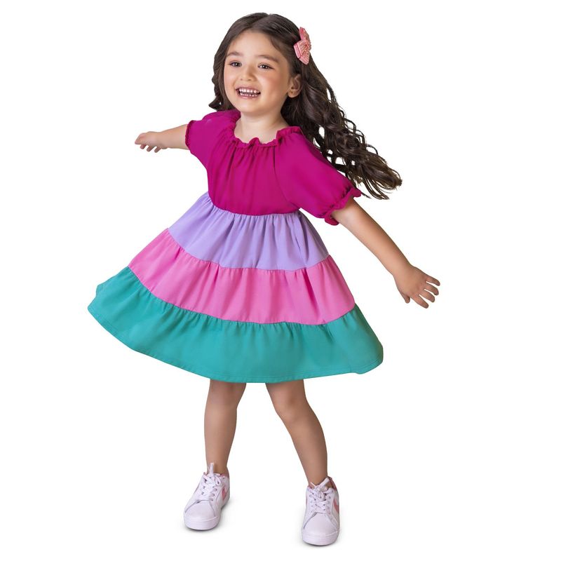 MARKETING PERSONAL - Vestido Infantil Fucsia Mp 92844