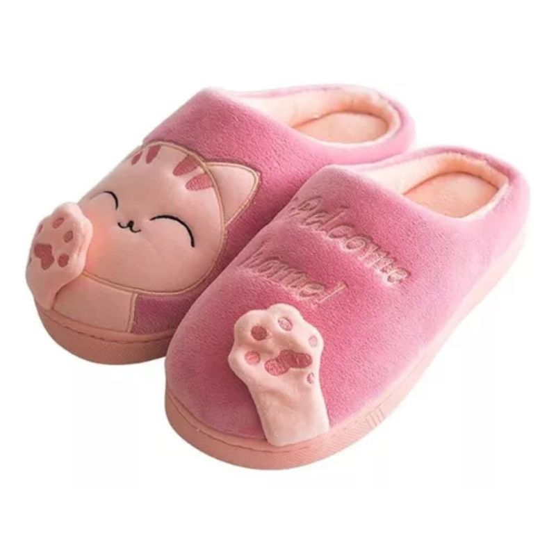 GENERICO - Pantuflas Gatos Alta Calidad Suela Cosida Antidelizantes