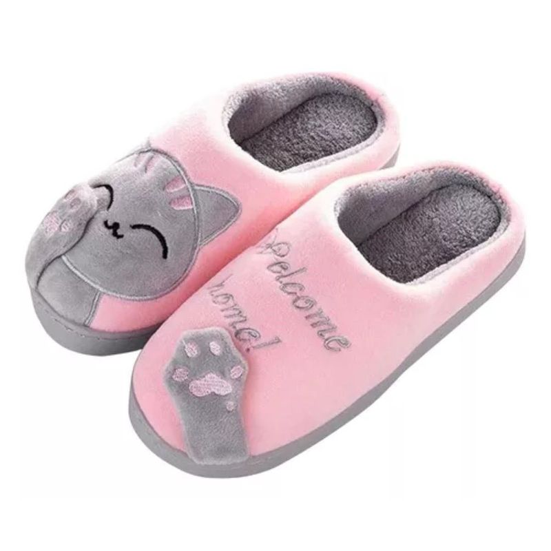 GENERICO - Pantuflas Gatos Alta Calidad Suela Cosida Antidelizantes