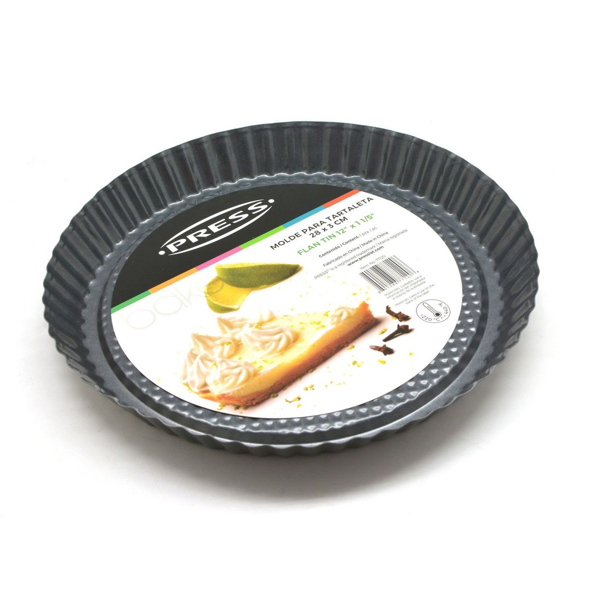 PRESS - Molde Para Tartaleta Pie Postres 28 X 3 Cm PRESS 77120 - Gris