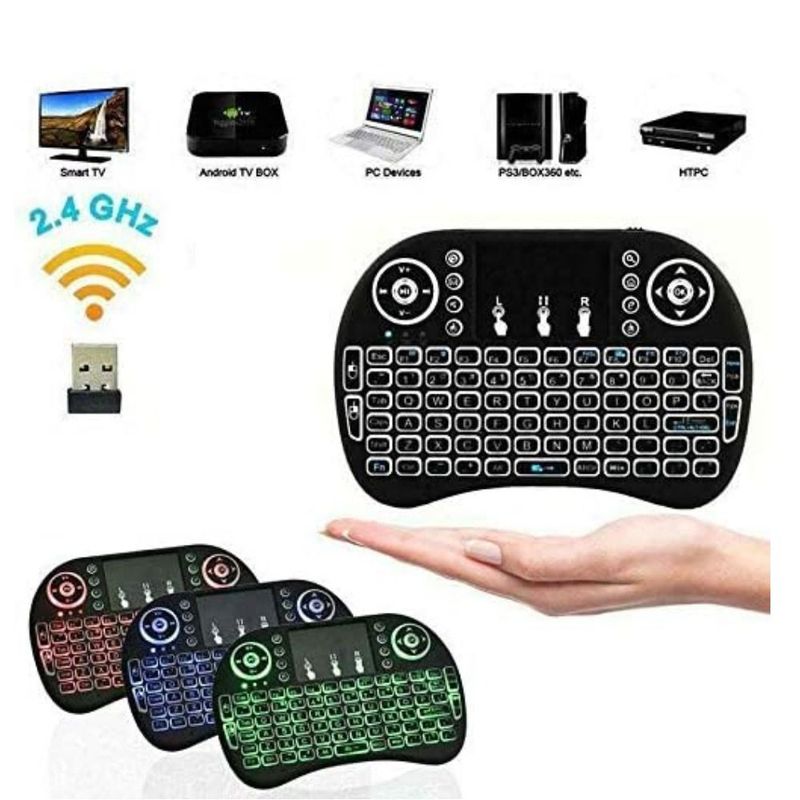 GENERICO - Teclado Inalámbrico Recargable  Touchpad Airmouse- Android Smart -Tv