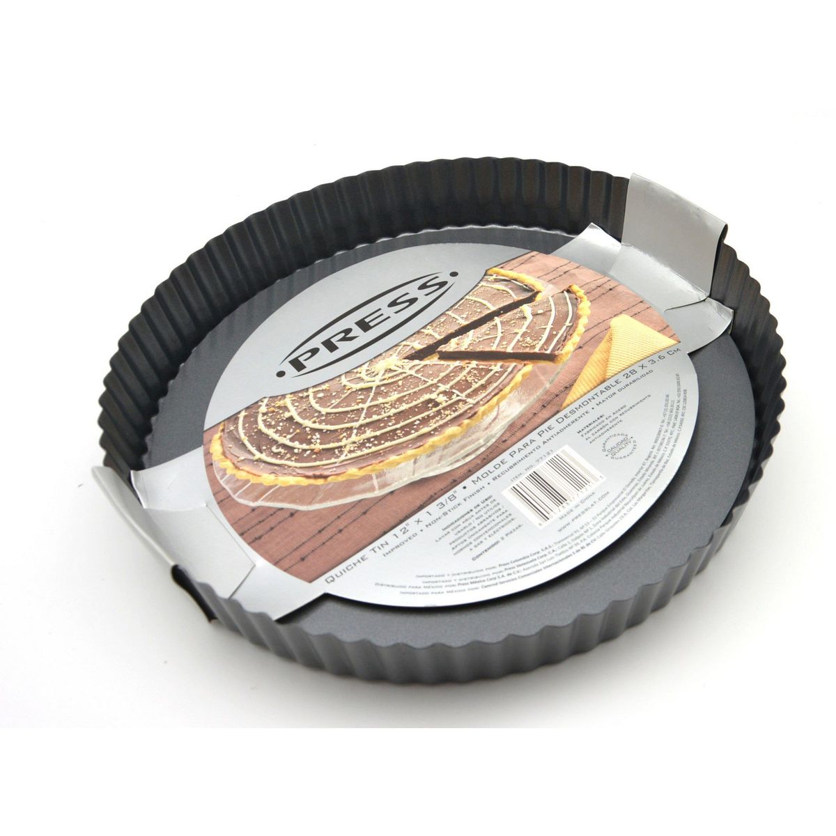 PRESS - Molde Desmontable Para Pie Tartaleta Rizado 28x3.6cm PRESS 77121 Gris