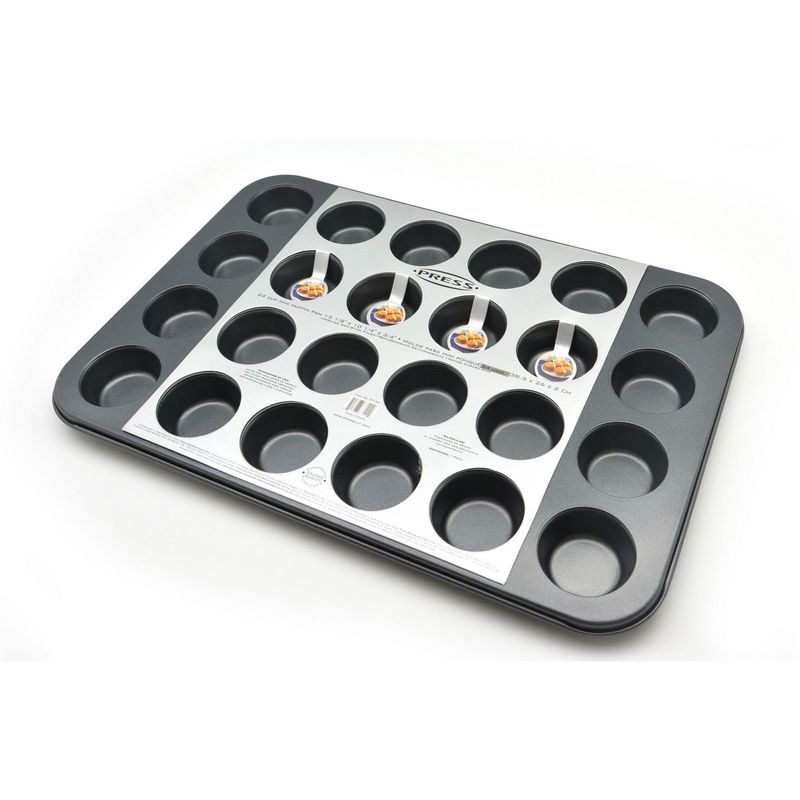 PRESS - Molde Para Mini Ponque Muffin 24 Unds 38.5X26X2 Cm PRESS 77122 - Gris