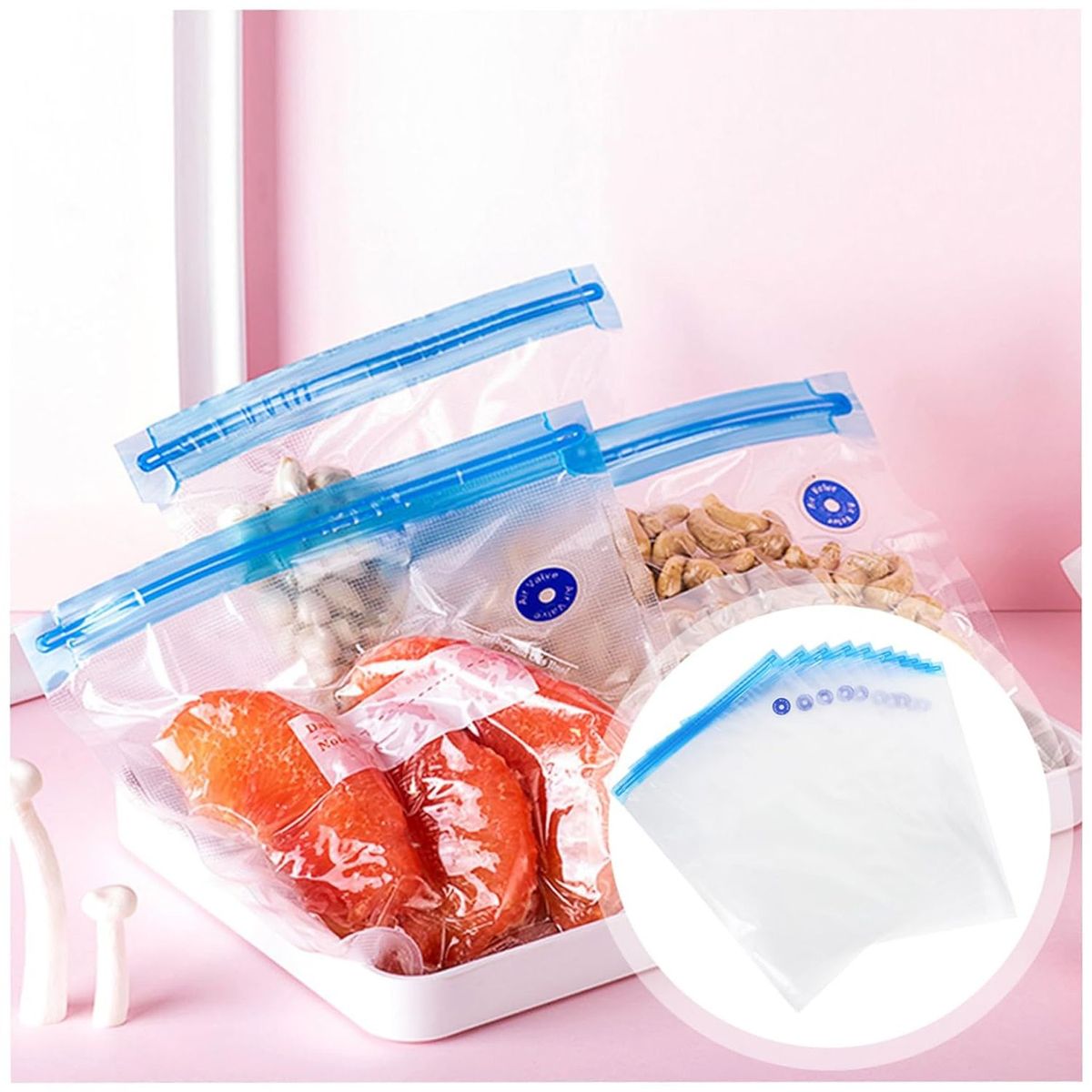 ONE PIXEL - Bolsas De Sellado Al Vacío Empacadora Para Alimentos X20 UND