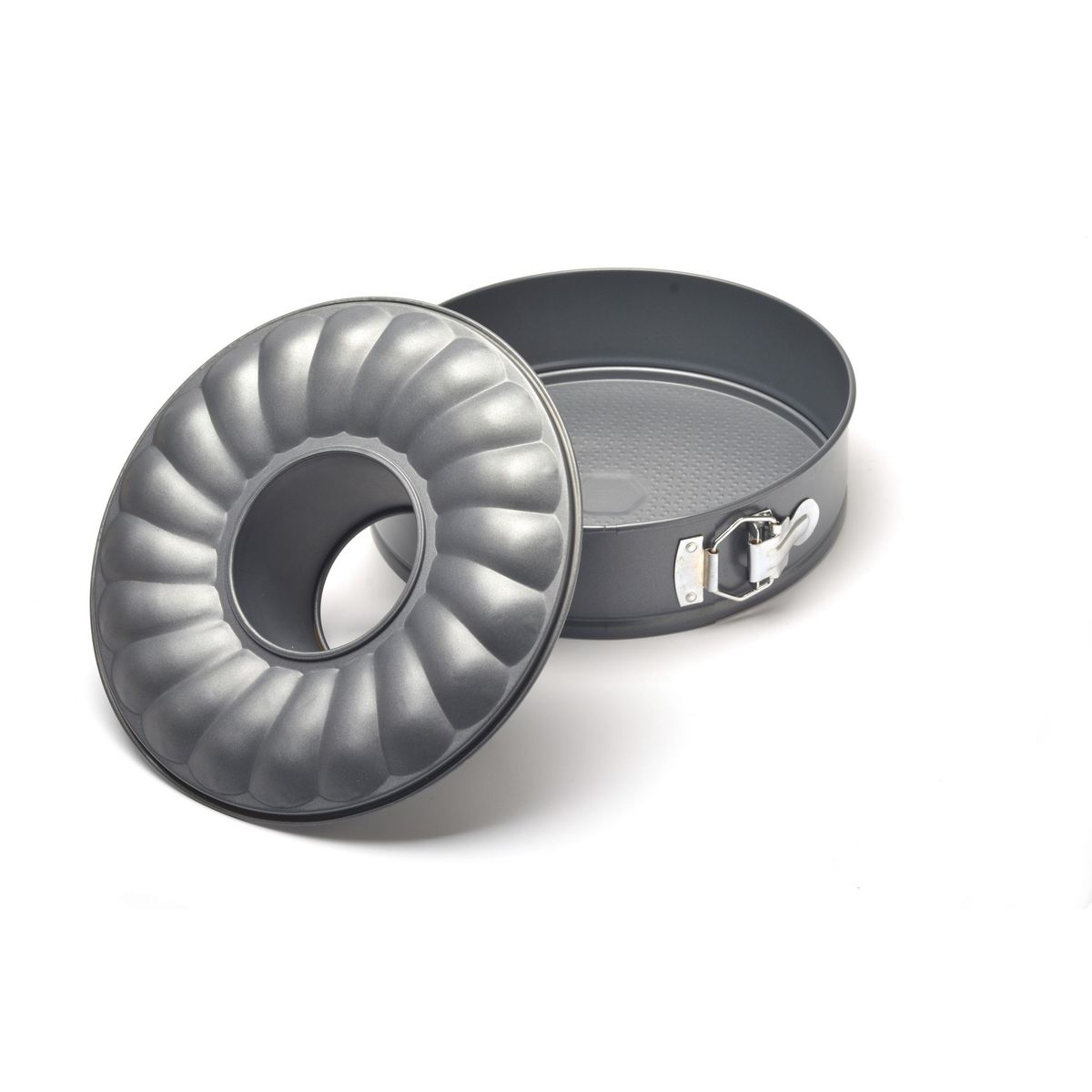 PRESS - Molde Desmontable Doble Fondo con Gancho 25x8.5 cm PRESS 77124 - Gris
