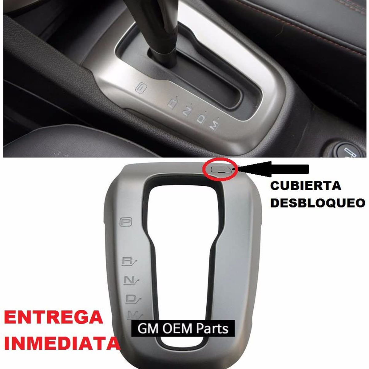 GENERICO - accesorios chevrolet tracker cubierta desbloqueo palanca