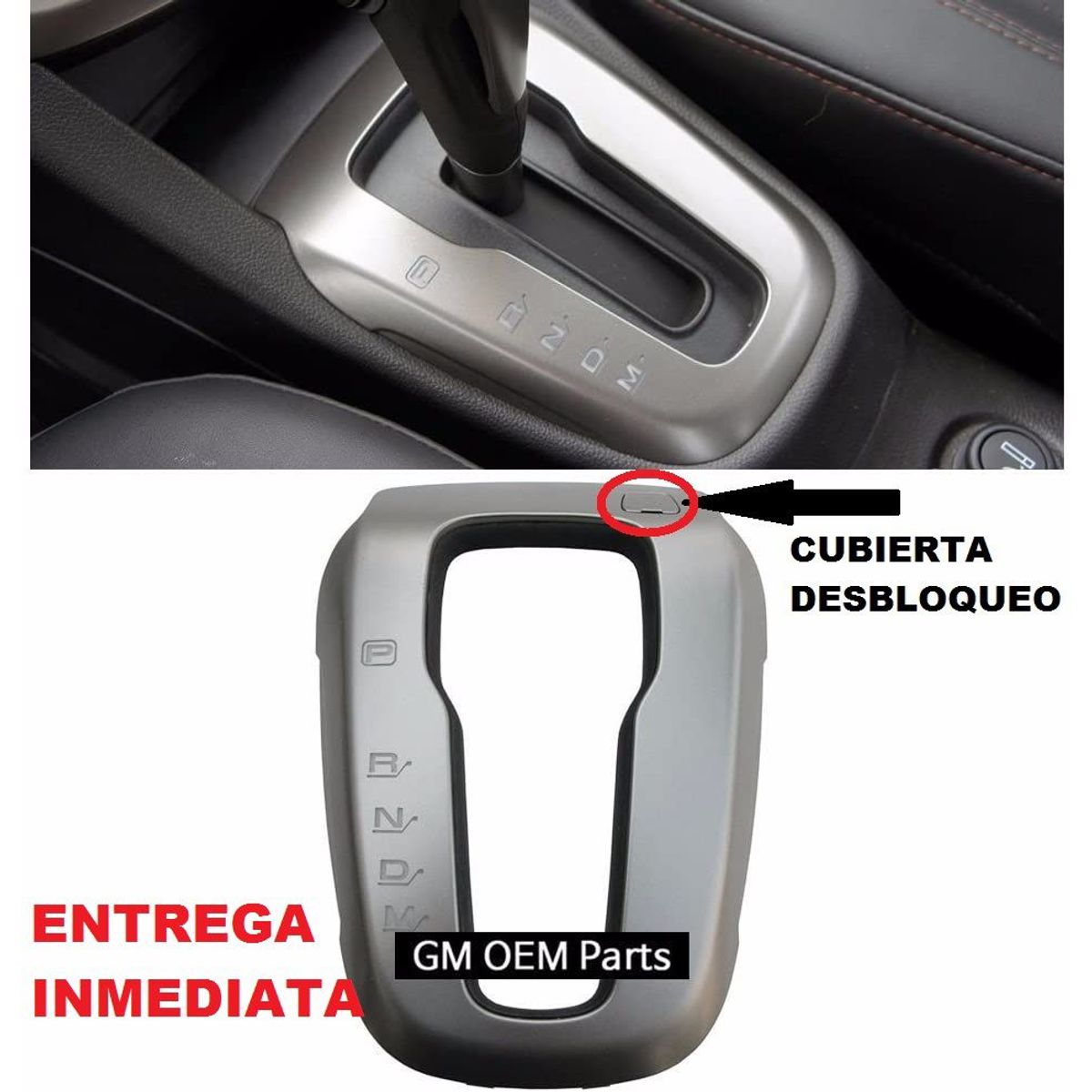 GENERICO - accesorios chevrolet tracker cubierta desbloqueo palanca