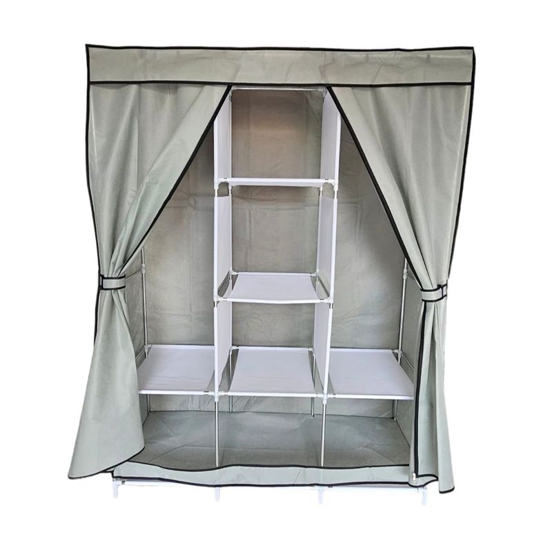 GENERAL - Closet Organizador Con Forro 88130 Zapatero Perchero Gris