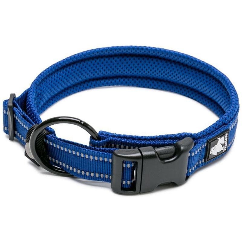 TRUELOVE - Truelove Collar Perros Acolchado Reflectivo Azul Osc XL