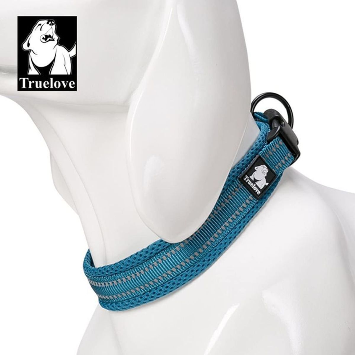 TRUELOVE - Truelove Collar Perros Acolchado Reflectivo Azul L