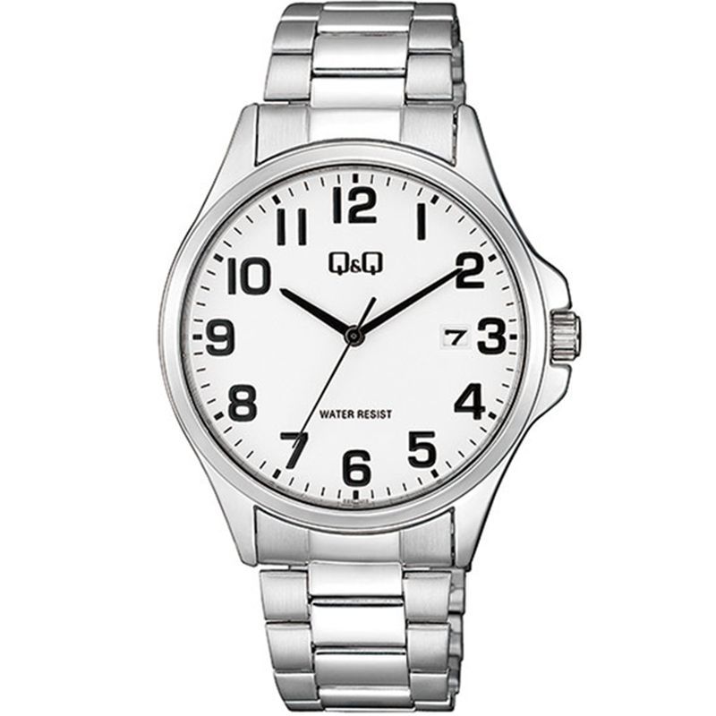 Q&Q - Reloj Q&q A480j204y Plateado Hombre Acero + Estuche