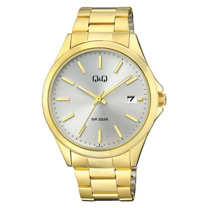 Q&Q - Reloj Para Hombre Q&q A484j001y Dorado Acero + Estuche