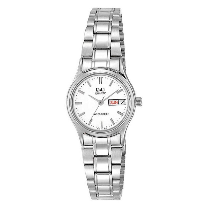 Q&Q - Reloj Q&q Qyq Bb13-201y Mujer Dam Calendario Acero + Estuche