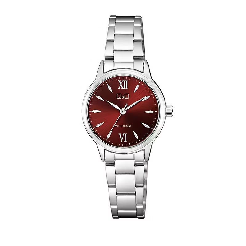 Q&Q - Reloj Q&q Qyq Mujer Q11a-003py Acero Plateado + Estuche