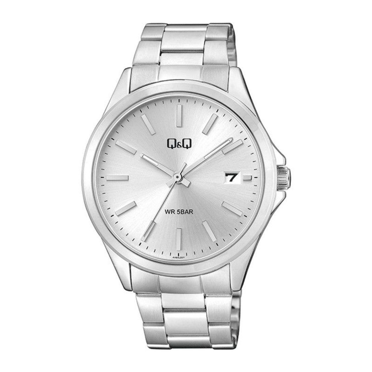 Q&Q - Reloj Qyq Q&q A484j201y Original Hombre Plateado + Estuche.