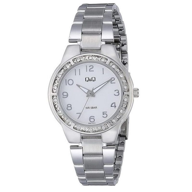 Q&Q - Reloj Dama Q&q Qyq Mujer Q691j214y Plateado Acero + Estuche